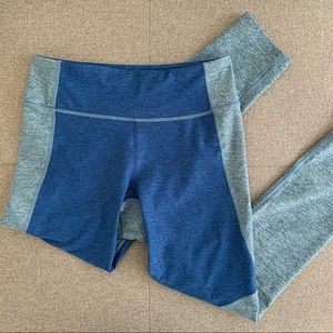 Outdoor voices 3/4 classic blue color block leggings high rise small